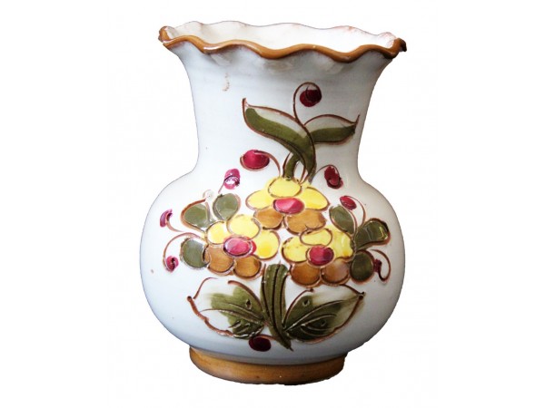 Vaza mica din ceramica pictata manual, inaltime 11 cm
